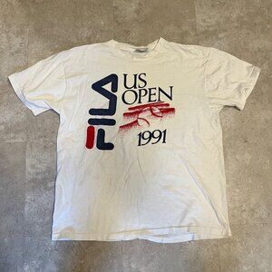 Vintage Fila 1991 US Open Single Stitch Tee Size XL